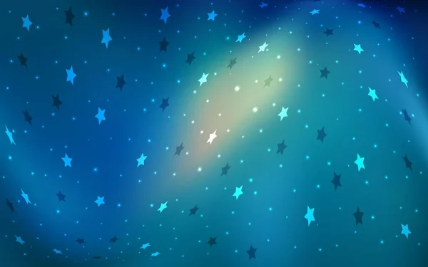 Diseño Vectorial Luz Azul Con Estrellas Brillantes Ilustración Abstracta Brillante — Vector de stock