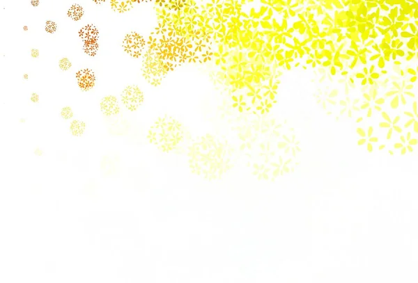 Lichtgroen Geel Vector Doodle Patroon Met Bladeren Gloednieuwe Gekleurde Illustratie — Stockvector