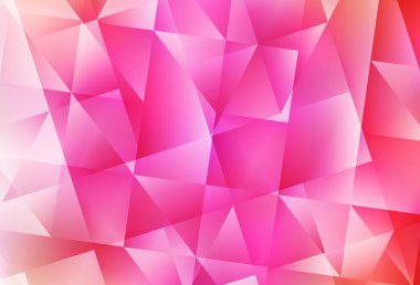 Açık pembe vektör soyut çokgen arkaplan. Zarif üçgenleri olan soyut çizimler. İşiniz için yepyeni bir tasarım..