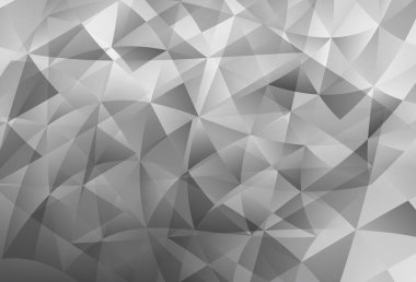 Açık gri vektör arkaplanı, çizgiler, üçgenler. Soyut arkaplanda renkli eğimli üçgenler. Kartvizitiniz için modern tasarım.