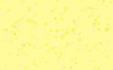 Açık yeşil, noktalı kırmızı vektör arkaplanı. Doğa tarzında renkli baloncuklu soyut illüstrasyon. Fütürist reklamlar ve kitapçıklar için şablon.