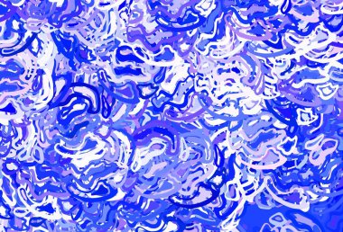 Memphis şekilli açık mor vektör arkaplan. Renkli rastgele şekillerle modern soyut illüstrasyon. Duvar kağıtları için zarif tasarım.