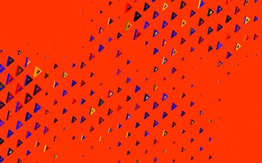 Koyu mavi, üçgen biçiminde kırmızı vektör dokusu. Renkli üçgenli modern soyut illüstrasyon. Web siteniz için basit tasarım.