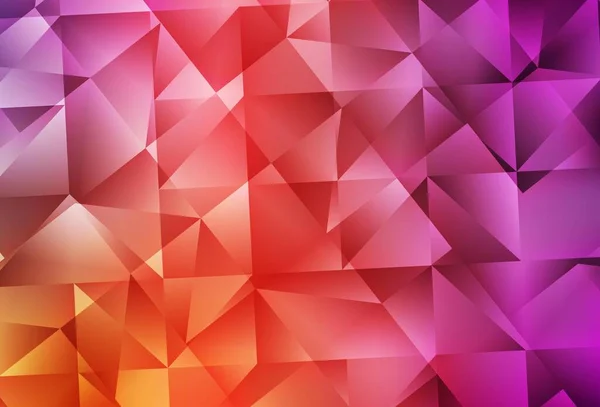 Hellrosa Gelber Vektor Abstrakter Polygonaler Hintergrund Elegante Helle Polygonale Illustration — Stockvektor