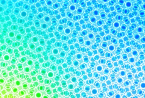Ανοιχτό Μπλε Πράσινο Διανυσματικό Μοτίβο Σφαίρες Όμορφη Έγχρωμη Απεικόνιση Θολή — Διανυσματικό Αρχείο