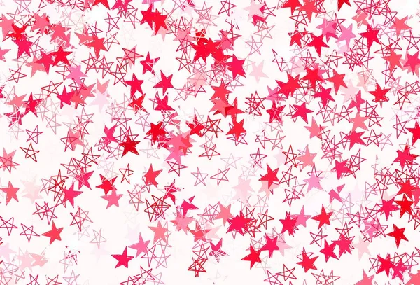 Свет Красного Вектора Маленькими Большими Звездами Блестящие Абстрактные Иллюстрации Цветными — стоковый вектор