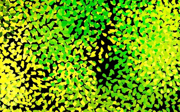 Verde Oscuro Fondo Vectorial Amarillo Con Formas Abstractas Ilustración Colorida — Vector de stock
