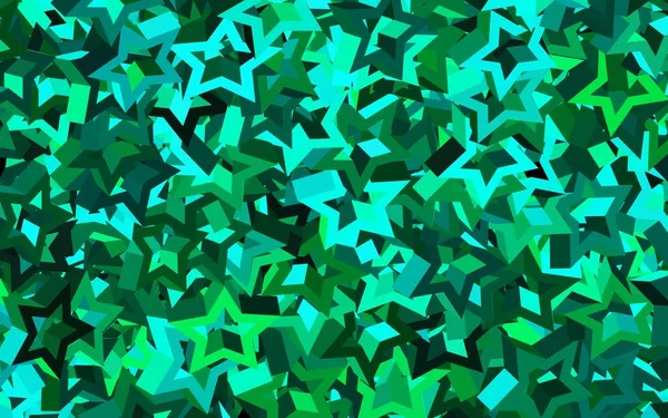 Tmavě Zelené Vektorové Uspořádání Jasnými Hvězdami Moderní Geometrické Abstraktní Ilustrace — Stockový vektor