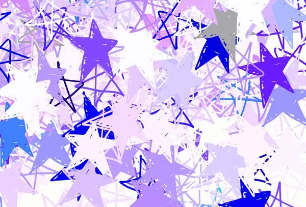 Luz Púrpura Fondo Vectorial Rosa Con Estrellas Colores Ilustración Abstracta — Vector de stock