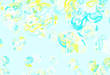 Açık mavi, soyut şekilli yeşil vektör arkaplan. Rastgele şekillerle soyut tarzda dekoratif tasarım. Web siteniz için basit tasarım.