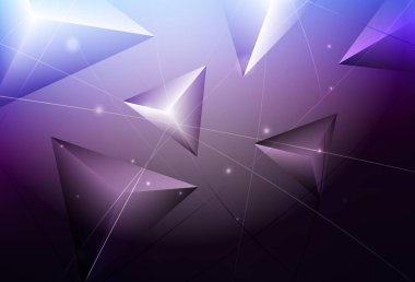 Koyu pembe, mavi vektör soyut çokgen arkaplan. Üçgenlerden oluşan parlayan çokgen çizimler. Arkaplanlarınız için desenli desen.