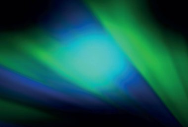 Koyu mavi, yeşil vektör parlak deseni bulanıklaştırdı. Görüntü tarzında tamamen yeni bir renkli çizim. İşiniz için yeni tasarım.