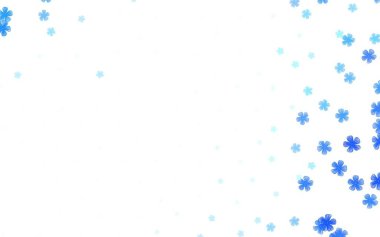 Çiçekli açık mavi vektör deseni. Çiçeklerle süslenmiş soyut çizimler. Web sitesi yöneticileri ve tasarımları için desen.