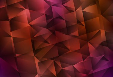 Koyu kırmızı vektör şablonu, kristaller, üçgenler. Üçgenli soyut gradyan çizimi. Kartvizitiniz için modern tasarım.