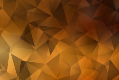 Açık Turuncu vektör çokgen şablonu. Gradyanı olan zarif parlak çokgen çizimi. Bir markanın arkaplanı için desen.