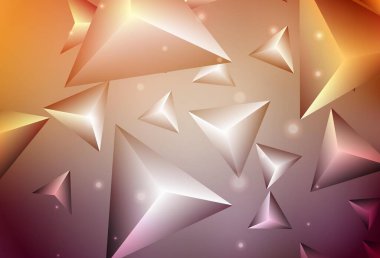 Koyu turuncu vektör desenli ve çokgen. Üçgenli soyut gradyan çizimi. Bir cep telefonu için arka plan.