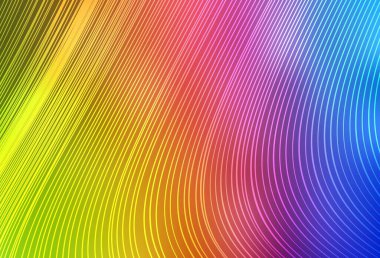 Tekrarlanan çubuklarla ışık çokrenkli vektör şablonu. Bulanık arkaplanda gradyanı olan çizgiler. Reklam, kitapçıklar, broşürler için desen.