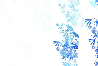 Açık pembe, soyut şekilli mavi vektör arkaplan. Soyut tarzda rengarenk gradyan şekilleri olan bir resim. Bir cep telefonu için arka plan.