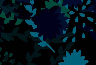 Koyu mavi, rastgele şekilli sarı vektör deseni. Soyut gradyan şekilli basit renkli çizimler. Bir cep telefonu için arka plan.