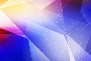 Açık Pembe, mavi vektör arka planı ve çokgen tarzı. Soyut üçgenli dekoratif tasarım. Bir cep telefonu için arka plan.