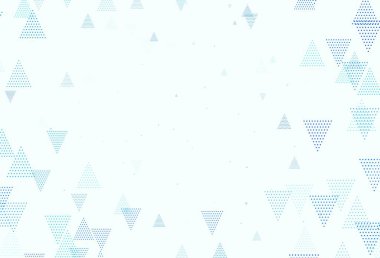 Dairesel çokgen biçimli hafif Mavili vektör deseni. Çemberler, soyut arkaplan çizgileri ve renkli gradyanlar. Broşürler, broşürler için desen