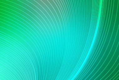 Düz çizgileri olan açık yeşil vektör düzeni. Bulanık arkaplanda gradyanı olan çizgiler. Reklamınız, posteriniz, afişiniz için en iyi tasarım.