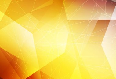 Kristalli hafif turuncu vektör şablonu, üçgenler. Renkli üçgenli modern soyut illüstrasyon. İşiniz için en iyi akıllı tasarım.