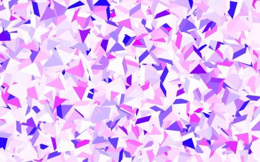 Açık pembe, üçgenli mavi vektör arkaplan. Soyut üçgenli dekoratif tasarım. İşiniz için en iyi akıllı tasarım.