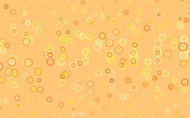 Açık kırmızı, benekli sarı vektör arka plan. Soyut arka planda bulanık kabarcıklar ve renkli gradyan. Güzel web siteleri için desen.