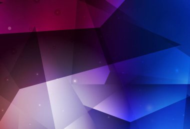 Koyu mavi, kırmızı vektör düzeni çizgiler, üçgenler. Soyut arkaplanda renkli eğimli üçgenler. İşiniz için en iyi akıllı tasarım.