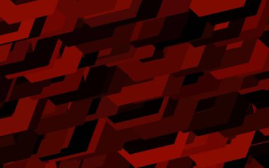 Koyu mavi, kırmızı arka plan ile altıgenler vektör. Glitter altıgen stil soyut çizimde. Reklamlar, el ilanları için desen.