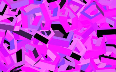 Koyu mor, renkli altıgenli pembe vektör dokusu. Altıgen tarzda ışıldayan soyut çizimler. Duvar kağıtlarının dokusu için desen.