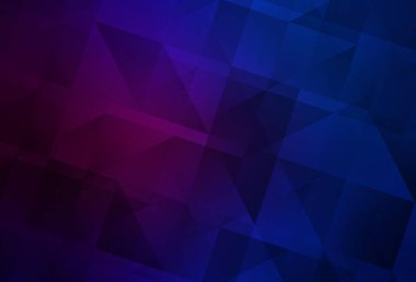 Koyu pembe, mavi vektör çokgen arka plan. Üçgenli modern soyut çizim. Web siteniz için yeni bir doku.