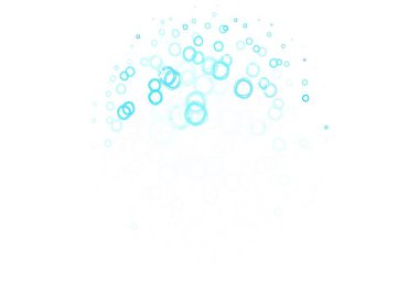 Lekeli hafif Mavili vektör arkaplanı. Doğa tarzında bulanık halkaları olan güzel renkli çizimler. Duvar kağıtlarının dokusu için desen.