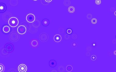 Küreli açık mor vektör deseni. Bulanık yağmur damlaları olan soyut bir çizim. Güzel web siteleri için desen.