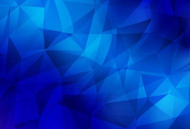 Açık mavi vektör düşük polimerli doku. Gradyanı olan zarif parlak çokgen çizimi. Pankartın için tamamen yeni bir şablon.