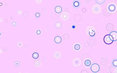 Noktalı açık mor vektör arkaplanı. Doğa tarzında renkli baloncuklu soyut illüstrasyon. Güzel web siteleri için desen.