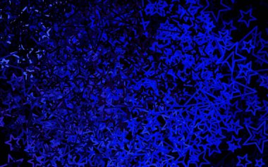 Koyu pembe, parlak yıldızlı mavi vektör düzeni. Bulanık dekoratif dizayn yıldızlı basit bir stilde. Astronomi web siteleri için desen.