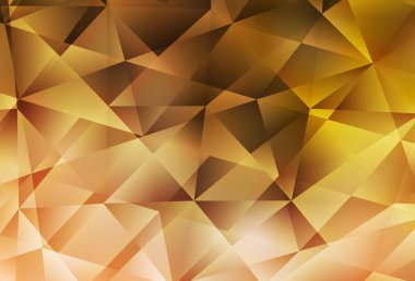 Açık Turuncu vektör çokgen şablonu. Origami stilinde gradyan ile yaratıcı geometrik illüstrasyon. İş tasarımınız için yepyeni bir tarz.