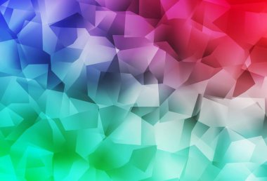 Açık Yeşil, Kırmızı vektör soyut mozaik fon. Çokgen biçiminde, gradyan ile renkli çizimler. İş tasarımınız için yepyeni bir tarz.