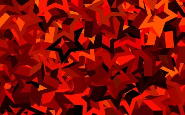 Koyu kırmızı, küçük ve büyük yıldızlı sarı vektör arkaplan. Yıldızlı parlak renkli illüstrasyon. Fütürist reklamlar ve kitapçıklar için şablon.