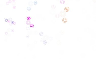 Açık mavi, noktalı kırmızı vektör arkaplanı. Soyut arka planda bulanık kabarcıklar ve renkli gradyan. Reklamlar, broşürler için desen.