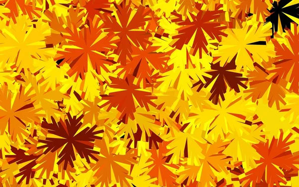 Vector Amarillo Oscuro Fondo Elegante Con Flores Ilustración Abstracta Con — Vector de stock