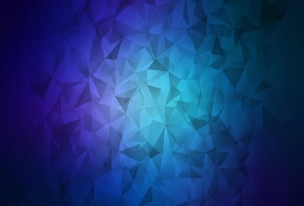 Тёмно Голубые Векторные Треугольники Совершенно Новая Цветная Иллюстрация Многоугольном Стиле — стоковый вектор