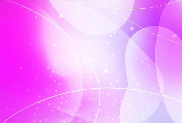 Luz Púrpura Vector Rosa Ilustración Con Conjunto Brillantes Círculos Abstractos — Vector de stock