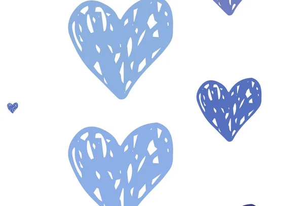 Ανοιχτό Ροζ Μπλε Διανυσματική Υφή Υπέροχες Καρδιές Όμορφες Καρδιές Στυλ — Διανυσματικό Αρχείο