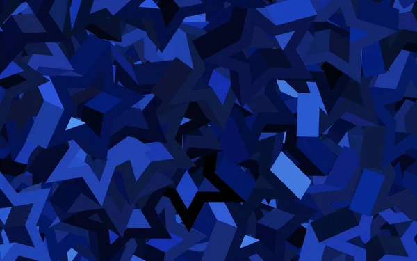 Fundo Vetorial Azul Escuro Com Linhas Triângulos Triângulos Fundo Abstrato — Vetor de Stock