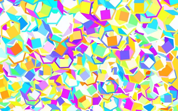 Ελαφριά Διανυσματική Υφή Multicolor Πολύχρωμα Εξάγωνα Αφηρημένη Εικόνα Πολύχρωμα Εξάγωνα — Διανυσματικό Αρχείο