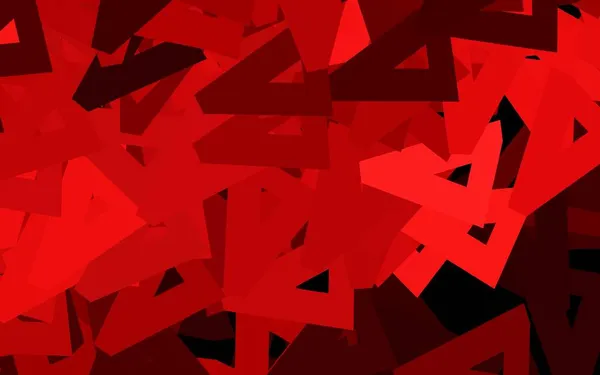 Modèle Vectoriel Rouge Foncé Avec Cristaux Triangles Design Décoratif Dans — Image vectorielle