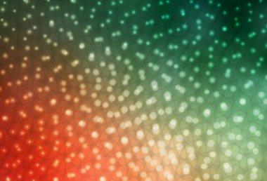 Açık yeşil, diskli kırmızı vektör dokusu. Doğa tarzında bulanık halkaları olan güzel renkli çizimler. Duvar kağıtlarının dokusu için desen.